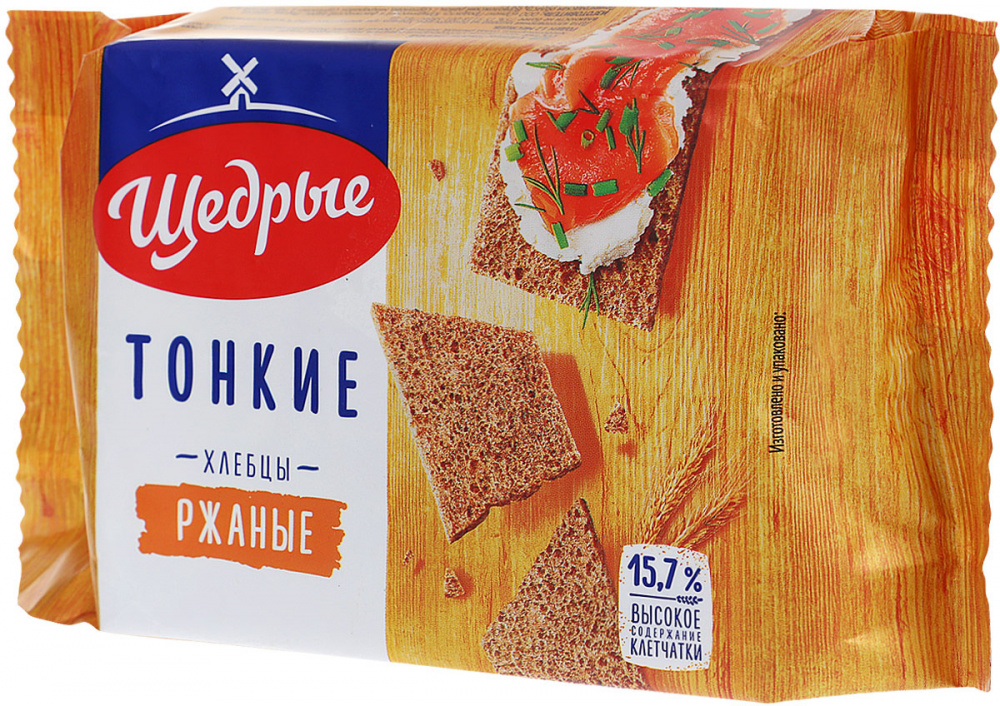 Хлебцы «Щедрые» тонкие ржаные 170 г - в магазине Моя диета