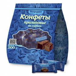 Конфеты «Петродиет» глазированные шоколадной глазурью на сорбите пралиновые