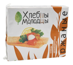 Хлебцы хрустящие цельнозерновые ХЛЕБЦЫ-МОЛОДЦЫ РЖАНЫЕ