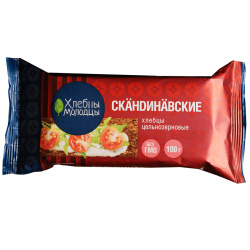 Хлебцы хрустящие цельнозерновые ХЛЕБЦЫ-МОЛОДЦЫ СКАНДИНАВСКИЕ