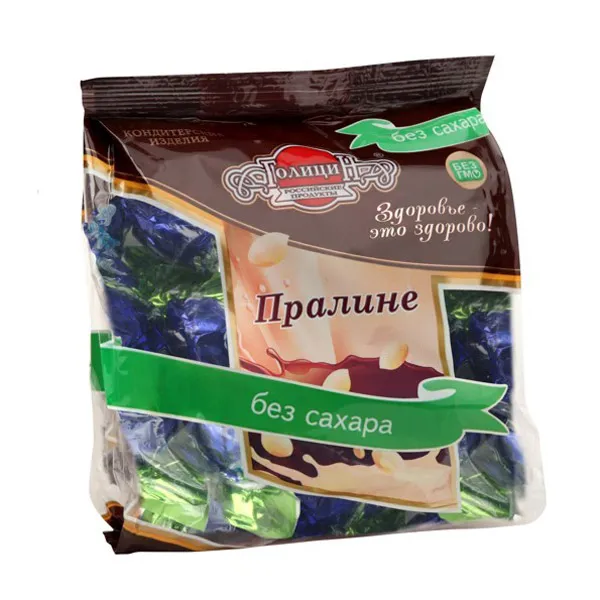 Конфеты Пралине молочное с орехом с фруктозой  - в магазине Моя диета