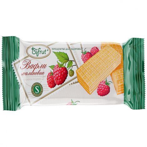 Вафли Bifrut малиновые на сорбите