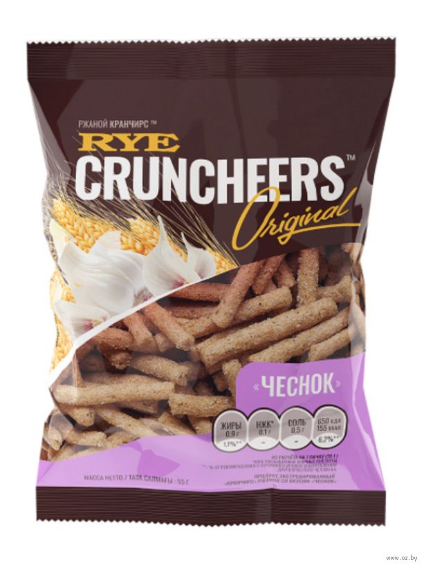 Продукт экструдированный "Кранчирс" кукурузный со вкусом "Чеснок"