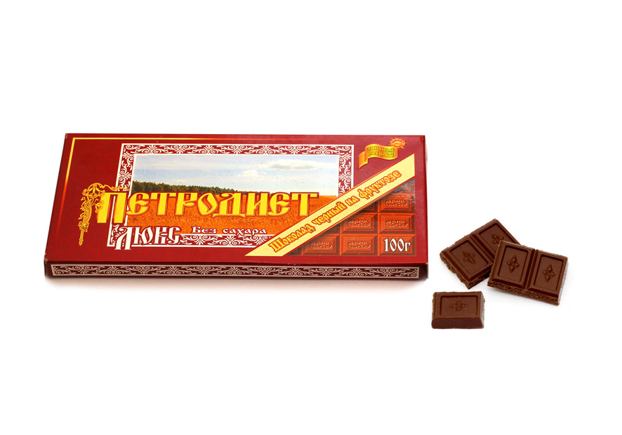 Шоколад «Петродиет» на фруктозе черный «Люкс»