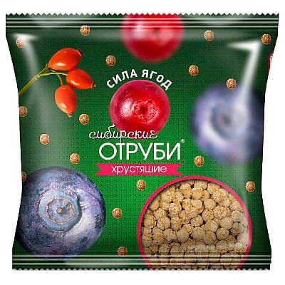 Отруби Сибирские "Сила ягод" хрустящие